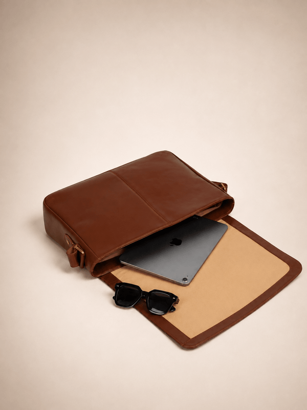 Roccope Timeless Leather satchel Bag - roccope